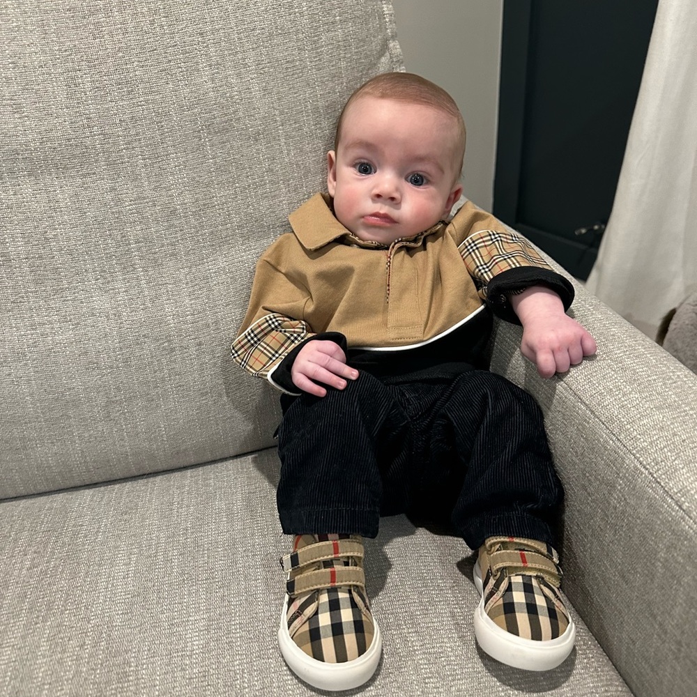 Authentic Burberry beige and black check baby polo (6months) - Picture 7 of 7